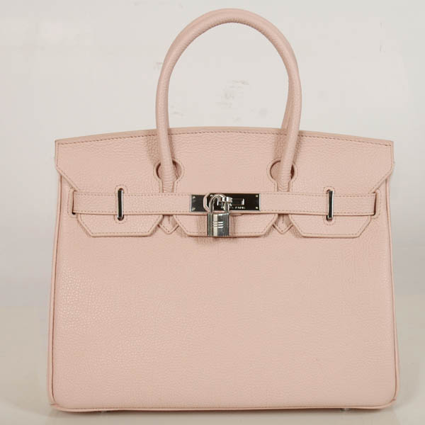 H30BJPS Hermes Birkin in pelle togo togo 30 CM nel colore rosa con argento